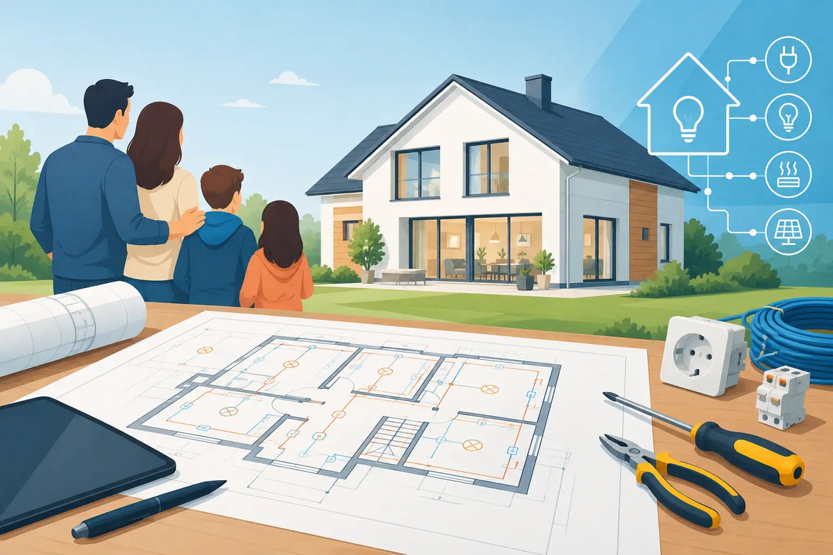 Neubau Elektroplanung Familienhaus Beispiel