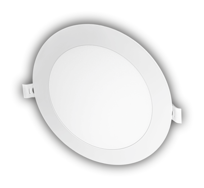 12W Ultra-Slim LED Panel Einbaustrahler Deckenleuchte Leuchte, kaltweiß 6400K, rund und weiss