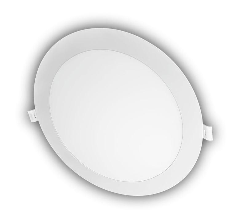 18W Ultra-Slim LED Panel Einbaustrahler Deckenleuchte Leuchte, kaltweiß 6400K, rund und weiss