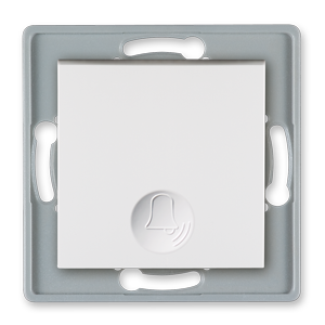 Prestige Line Klingeltaster 10AX/250V~ Einsatz ohne Rahmen mit Wippe weiss