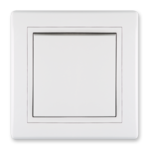 Prestige Line Schalter 2-polig 10AX/250V~ komplett inkl. Rahmen weiss