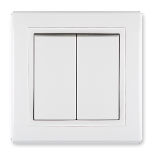 Prestige Line Serienschalter 10AX/250V~ komplett inkl. Rahmen weiss