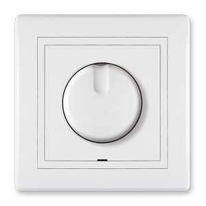 Prestige Line Universal LED Drehdimmer LED 0-100W/10-250W 230V~/50Hz komplett inkl. Rahmen weiss