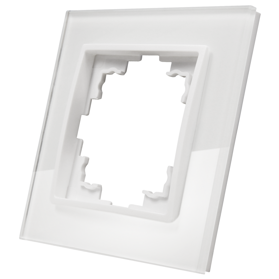 McPower "Flair" 1-fach Glas-Rahmen, Glas weiß