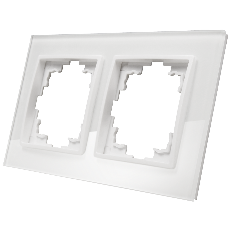McPower "Flair" 2-fach Glas-Rahmen, Glas weiß