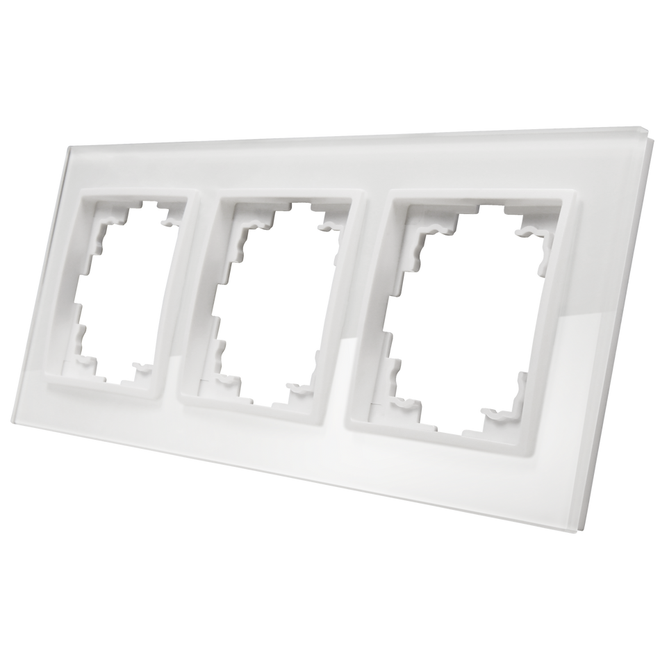McPower "Flair" 3-fach Glas-Rahmen, Glas weiß