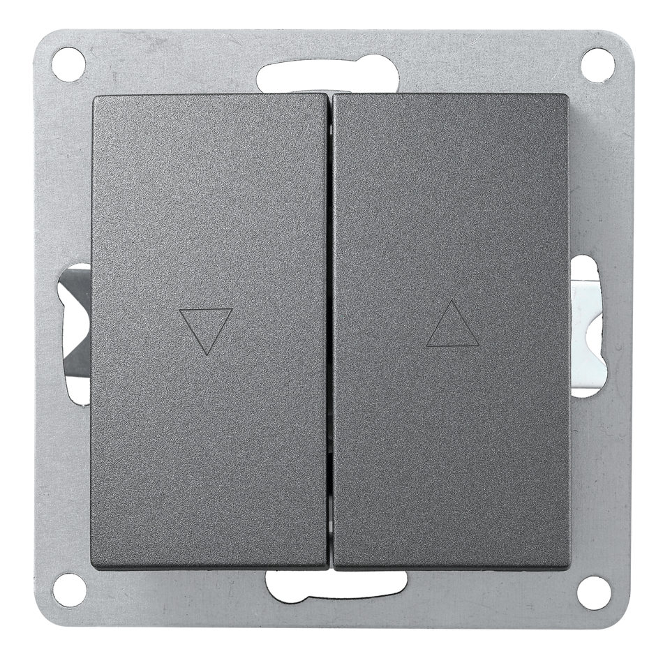 McPower "Flair" Jalousie-Taster mit Hoch und Runter Symbol, 250V~/10A, UP, anthrazit