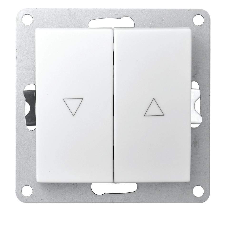 McPower "Flair" Jalousie-Taster mit Hoch und Runter Symbol 250V~/10A, UP, weiß