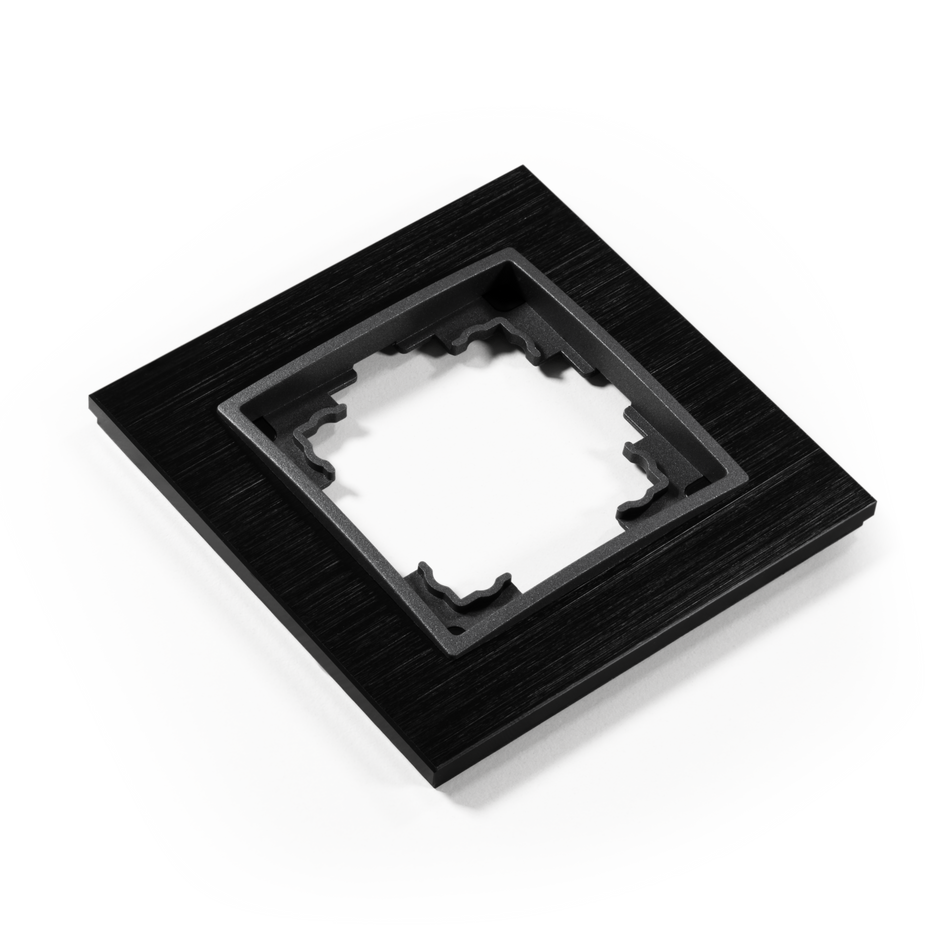 McPower "Flair" 1-fach Rahmen, schwarzes Aluminium