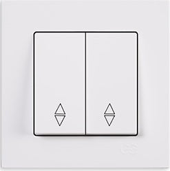 Günsan Eqona Serien /- Wechselschalter 10AX/250V~, komplett inkl. Rahmen weiss