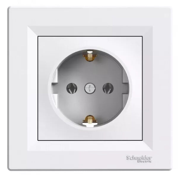 Schneider Electric ASFORA Steckdose 16A UP weiss EPH2970121D, komplett inkl. Rahmen