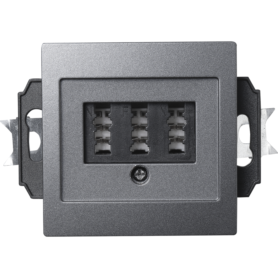 McPower "Flair" TAE-NFN-Anschlussdose 3x 6-polig, UP, anthrazit,