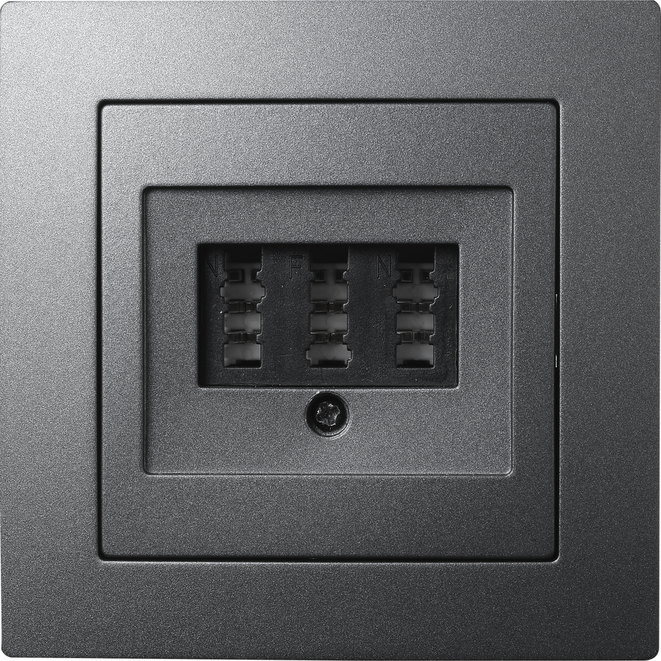 McPower "Flair" TAE-NFN-Anschlussdose 3x 6-polig inkl. Rahmen, UP, anthrazit,