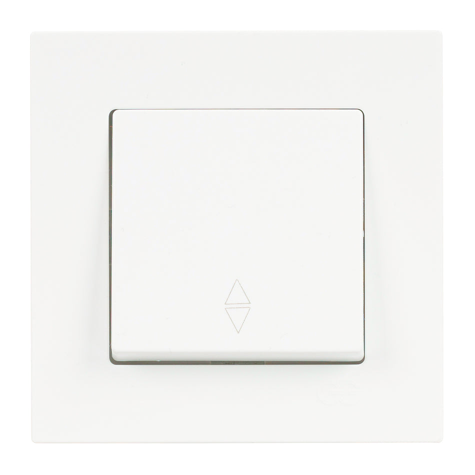 Günsan Eqona Wechselschalter 10AX/250V~ komplett inkl. Rahmen weiss