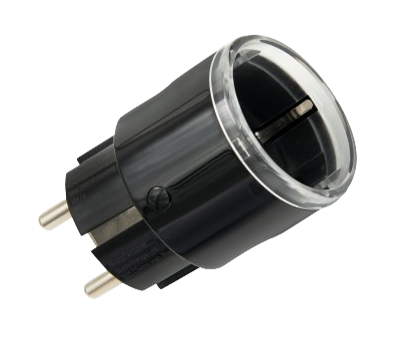 Plug & Play - Shelly Plus Plug S Gen3 - Zwischenstecker 12A mit Messfunktion WLAN Matter BT Schwarz