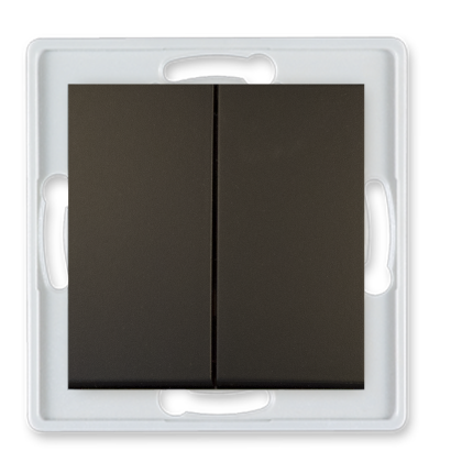 Prestige Line Serienschalter 10AX/250V~ Einsatz inkl. Wippen, ohne Rahmen Schwarz (soft touch)