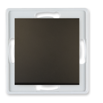 Prestige Line Ein/Aus Schalter 10AX/250V~ Einsatz inkl. Wippe, ohne Rahmen Schwarz (soft touch)