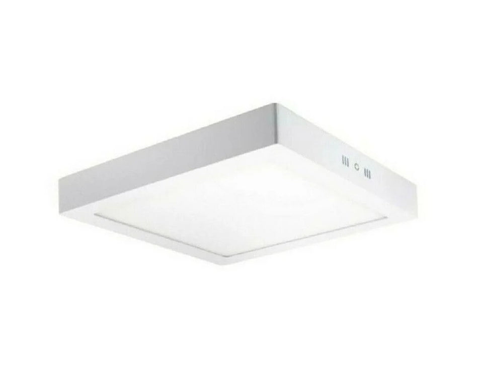 30W LED Deckenleuchte Leuchte Lampe aus Aluminium Gehäuse, tageslichtweiß 6400K, Eckig Weiss AUFPUTZ
